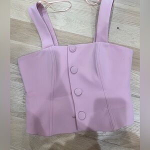 NWOT Button down tank bustier top